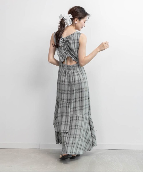 RANDA（ランダ） ワンピース バックオープンティアードワンピース 