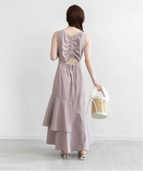 RANDA（ランダ） ワンピース バックオープンティアードワンピース