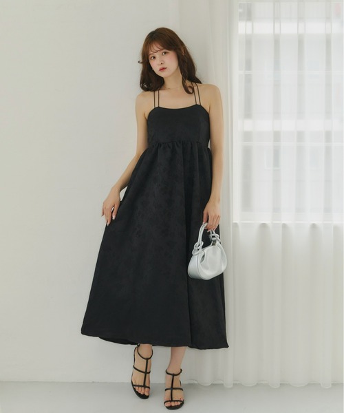 パフスリーブ ワンピース パーティー c2233 Olu. ドレス 3wayジャガードパフスリーブワンピース : ZOZOTOWN