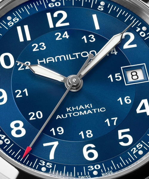 腕時計 HAMILTON 「ハミルトン」 腕時計 Khaki Field （カーキ フィールド）  オート 自動巻き 42MM ブルー×ブラウン メンの画像
