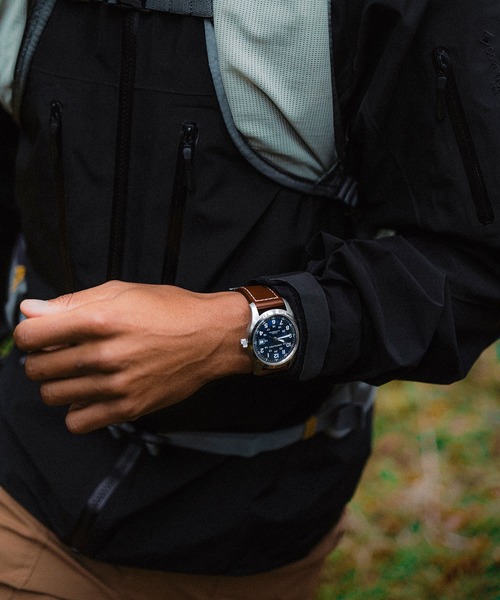 腕時計 HAMILTON 「ハミルトン」 腕時計 Khaki Field （カーキ フィールド）  オート 自動巻き 42MM ブルー×ブラウン メンの画像