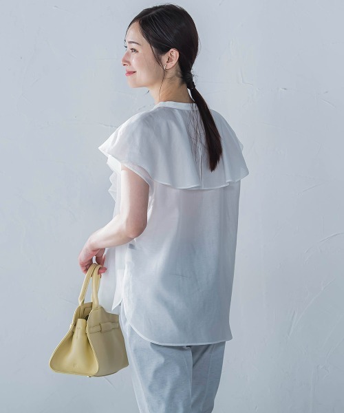 ロートレアモン（LAUTREAMONT）/ラッフルシアーブラウス≪洗濯機で洗える≫ LAUTREAMONT（ロートレアモン） ブラウス シャツ ラッフルシアー