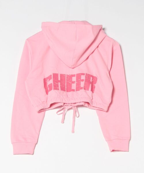 CHEER（チアー） パーカー 裾絞りデザインショート丈ジップアップ 