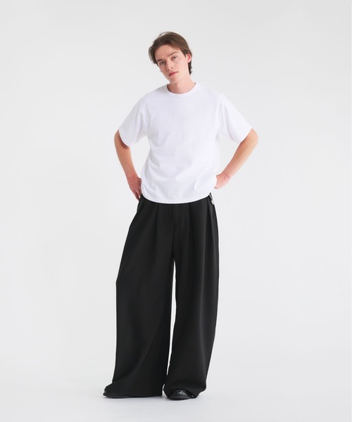 Regen Glanz パンツ two tuck herringbone curve slacks/ツータックへ