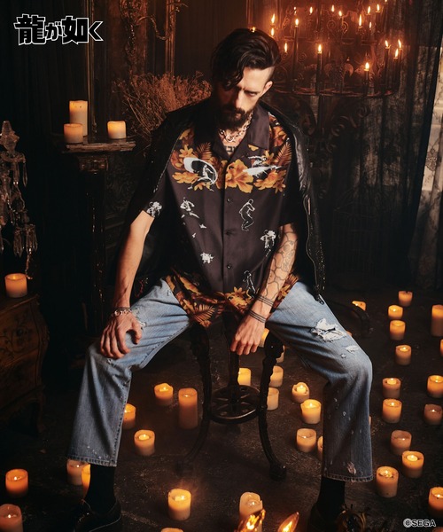 glamb（グラム） アロハシャツ シャツ 半袖 Mad Dog Aloha Shirt