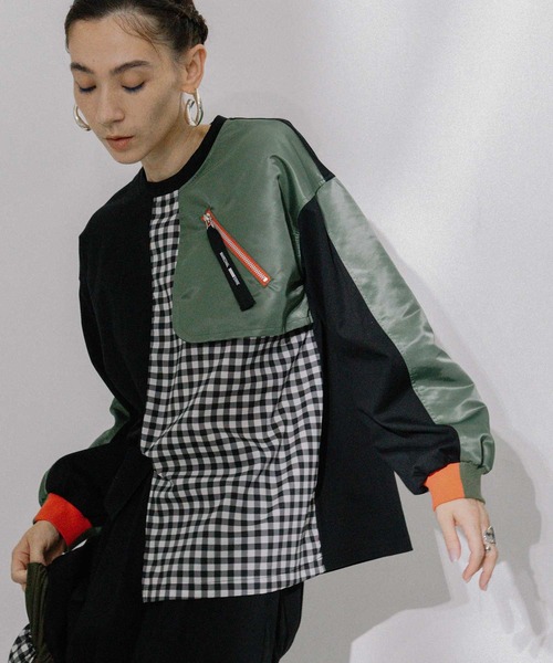 「MARECHAL TERRE」 長袖カットソー MEDIUM ブラック系その他 レディース