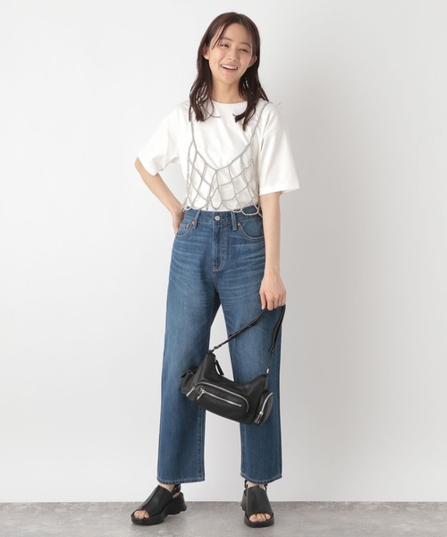 「GLOBAL WORK」 半袖Tシャツ LARGE モカ レディース