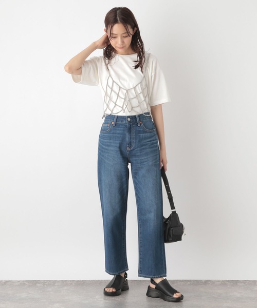「GLOBAL WORK」 半袖Tシャツ LARGE モカ レディース