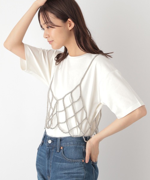 「GLOBAL WORK」 半袖Tシャツ LARGE モカ レディース