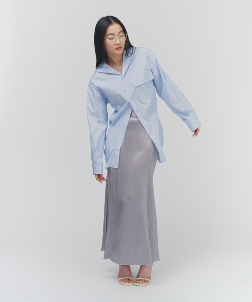 machatt マチャット　バックスリットロングスカート 中古・古着通販】machatt (マチャット) キルティングスカート ブラウン