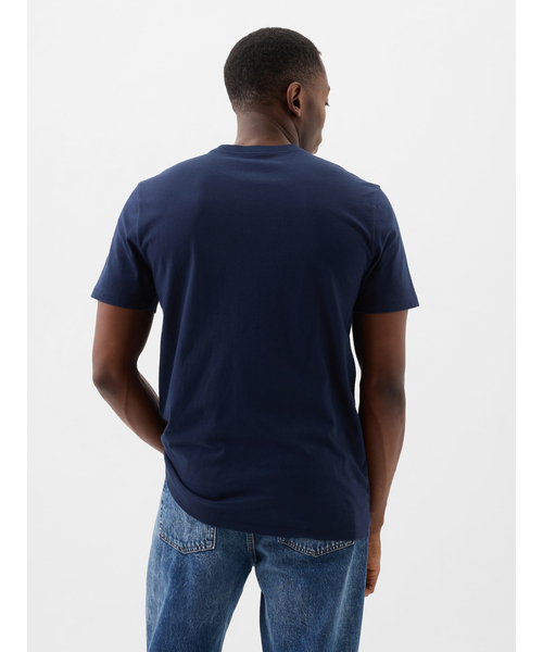「GAP」 半袖Tシャツ M ネイビー メンズ