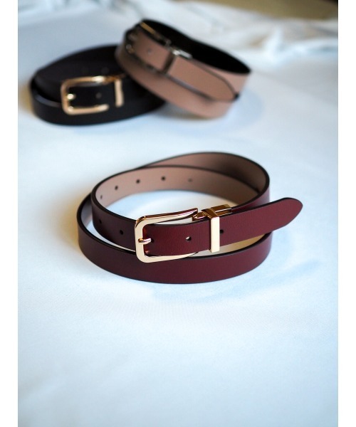 Lien Select ベルト リバーシブルレザーベルト 本革 レディース