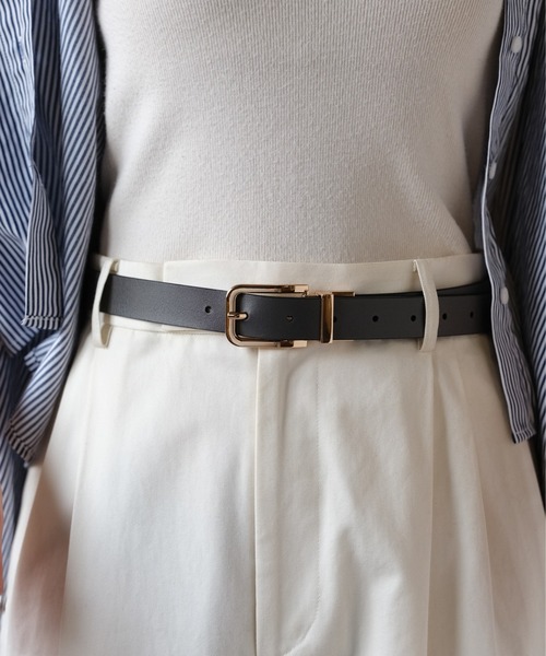 Lien Select ベルト リバーシブルレザーベルト 本革 レディース