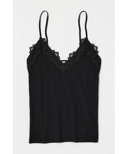 MOUSSY（マウジー） キャミソール 「セットアップ対応」LACE TRIM RIB