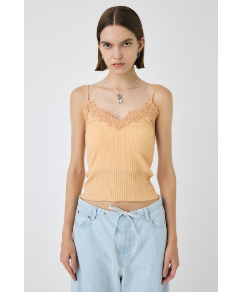 MOUSSY レオパード　キャミソール　なるも SATIN GATHER キャミソール（キャミソール）｜MOUSSY（マウジー）の