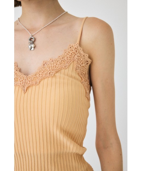 MOUSSY（マウジー） キャミソール 「セットアップ対応」LACE TRIM RIB