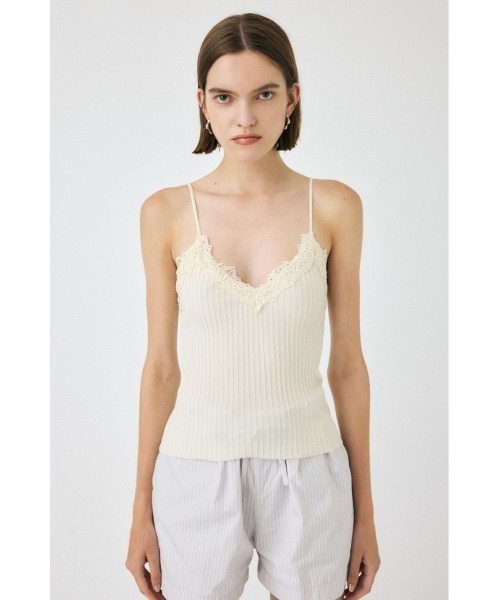 MOUSSY（マウジー） キャミソール 「セットアップ対応」LACE TRIM RIB