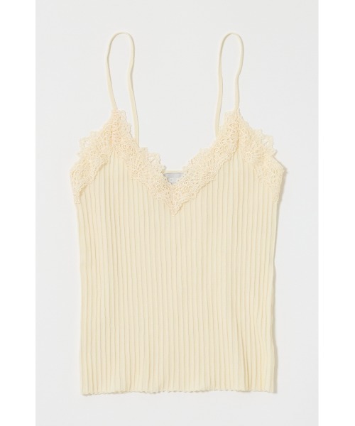 MOUSSY（マウジー） キャミソール 「セットアップ対応」LACE TRIM RIB