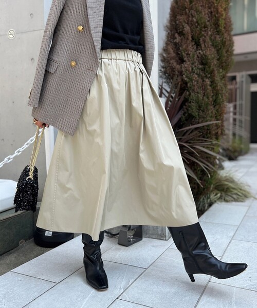 オリーブの36 (L) NOLLEY'S 「NOLLEY'S」 フレアスカート 1 カーキオリーブ