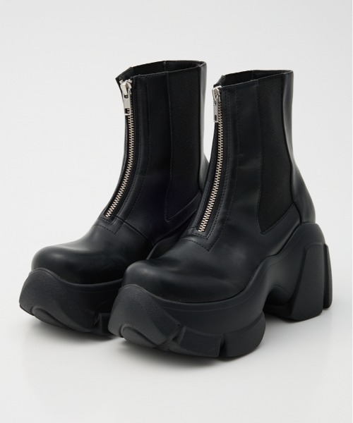 SLY 90's CHUNKY ブーツ Lサイズ SLY ブーツ FRONT ZIP CHUNKY BOOTS フロントジップ チャンキー