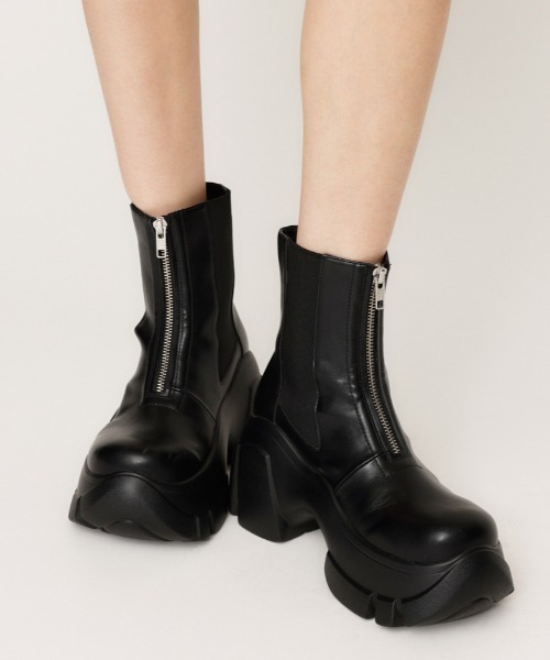 SLY ブーツ 「2025AW」FRONT ZIP CHUNKY BOOTS フロントジップ