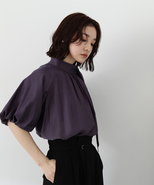 「NATURAL BEAUTY BASIC」 半袖ブラウス SMALL ブラウン系その他 レディース_画像5
