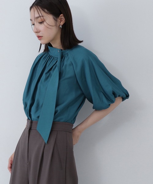 「NATURAL BEAUTY BASIC」 半袖ブラウス SMALL ブラウン系その他 レディース_画像9