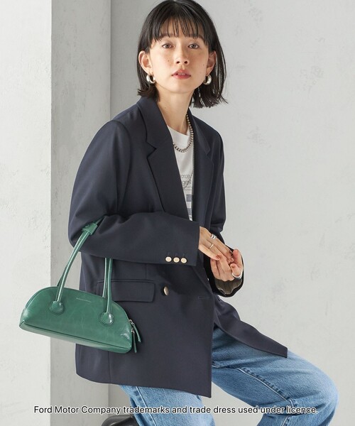 【現行極美品】ダブルブレスト ブラックジャケット／L／黒／SHIPS SHIPS（シップス） ジャケット テーラードジャケット ウール