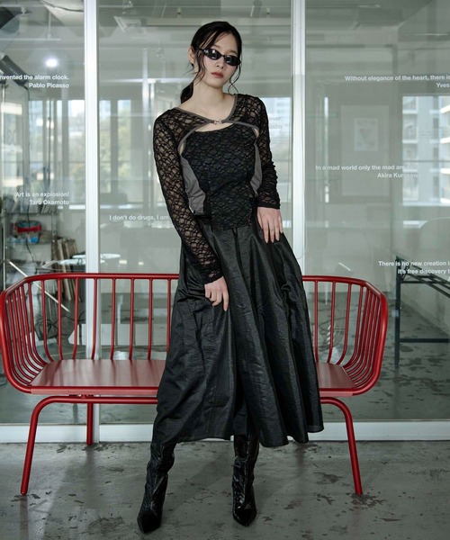 未使用 アビエタージュ レース ボレロ 黒 Ezick アンサンブル 2p lace bolero レースボレロキャミソール