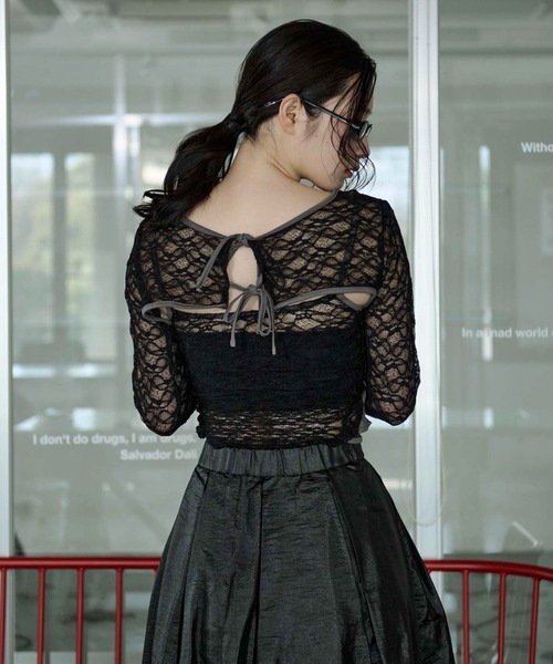 Ezick アンサンブル 2p lace bolero レースボレロキャミソール