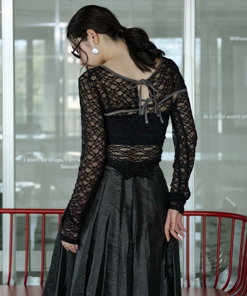 Ezick アンサンブル 2p lace bolero レースボレロキャミソール