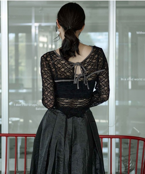 Ezick アンサンブル 2p lace bolero レースボレロキャミソール