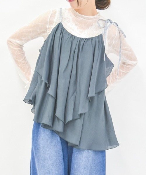 ADEAM アディアム　フォクシー　フリルトップス　Tシャツ　カットソー　美品 ADEAM アディアム フォクシー フリルトップス Tシャツ カットソー 美品