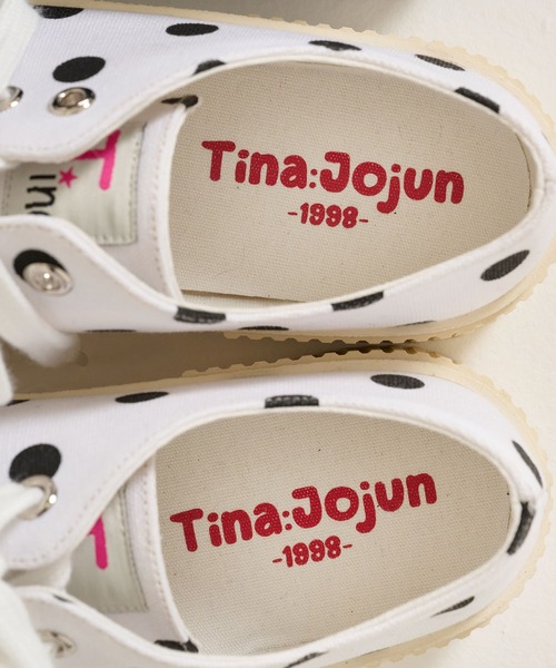 TINA：JOJUN（ティーナジョジュン） スニーカー ドット柄 キャンバス