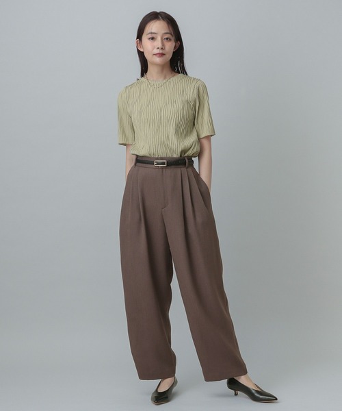 「GLOBAL WORK」 7分袖カットソー MEDIUM ブラック レディース