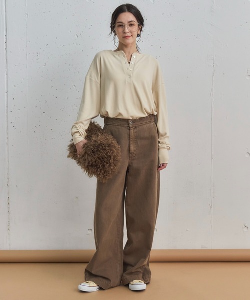 ドゥ アルシーヴ（Doux archives）/サイドベルトワイドパンツ DOUX ARCHIVES（ドゥアルシーヴ） ジーンズ デニム デニムパンツ