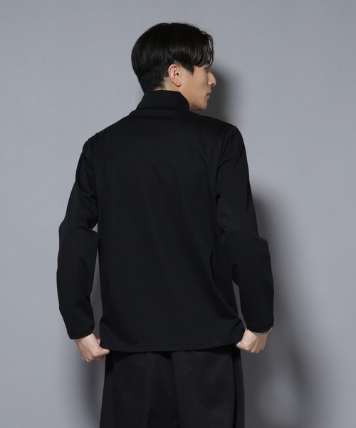 8YARDS タートルネック長袖シャツ 黒 NANO universe（ナノ・ユニバース） tシャツ ジャケT(R) プレミアム