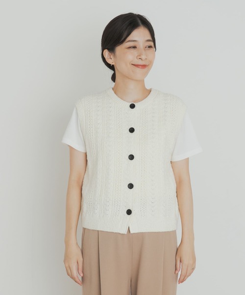 ☆新品28600円☆UNITEDARROWS☆Pミニフリル ニットベスト☆ジレ☆ ☆新品28600円☆UNITEDARROWS☆Pミニフリル ニットベスト☆ジレ