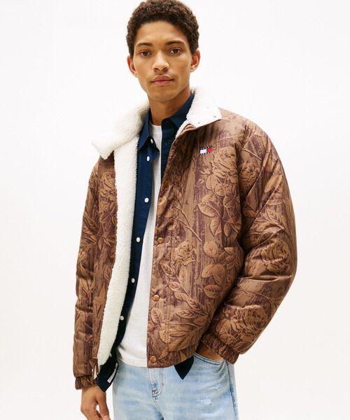 TOMMY JEANS ブルゾン アウター リバーシブルテディジャケット
