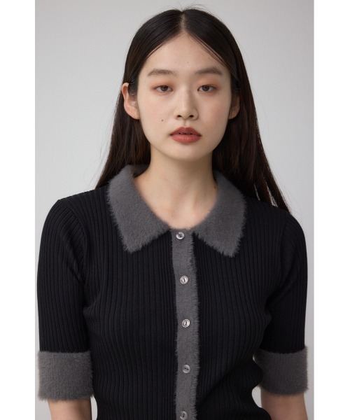 gucci シャギーニット　半袖ニット　トップス 楽天市場】ショート丈 半袖 ラメニット トップス レディース