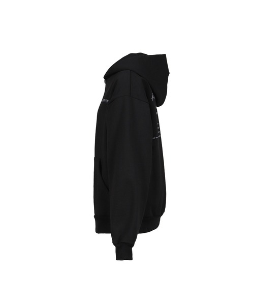 NubianユニセックスMARINE SERRE 黒 フード付きパーカー NubianユニセックスMARINE SERRE 黒 フード付きパーカー