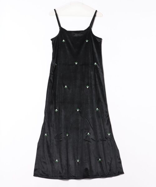 ベロアフラワー刺繍ワンピース Rashik ワンピース フラワー刺繍ベロア調ワンピース : ZOZOTOWN Yahoo