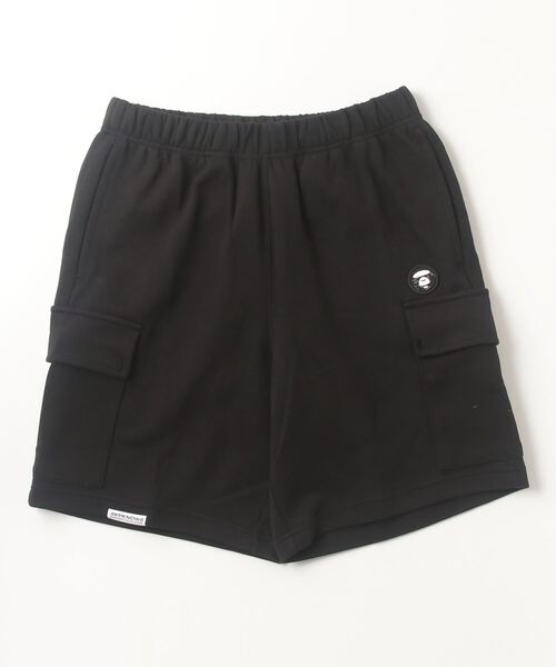 「AAPE BY A BATHING APE」 ハーフパンツ LARGE ブラック メンズ_画像2