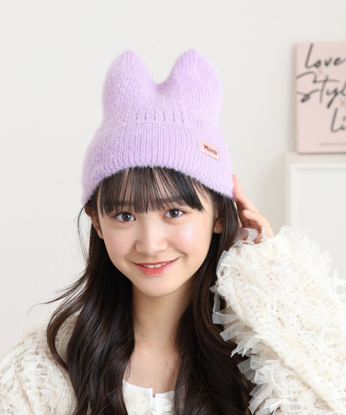 FUNALIVE（ファンアライブ） ニット帽 ニットキャップ リブ猫耳ワッチ