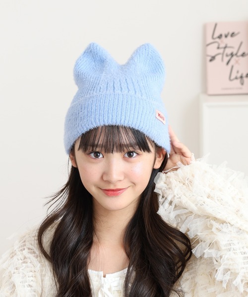 FUNALIVE（ファンアライブ） ニット帽 ニットキャップ リブ猫耳ワッチ