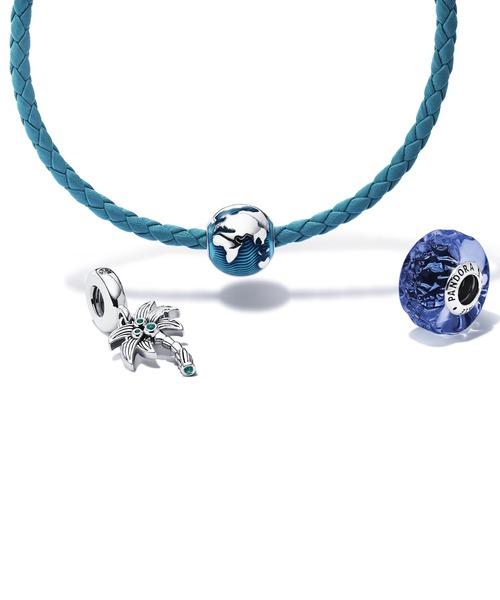 PANDORA 【新品、未使用】ブルー シルバー ブレスレット PANDORA 「Pandora」 ブレスレット 17.5cm シルバー レディース