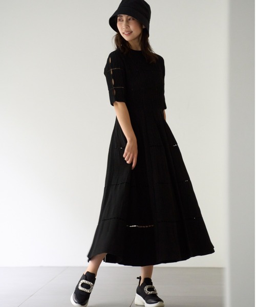 celford セルフォード　ワンピース　38 CELFORD（セルフォード） 半袖ワンピース 38 ブラック レディース