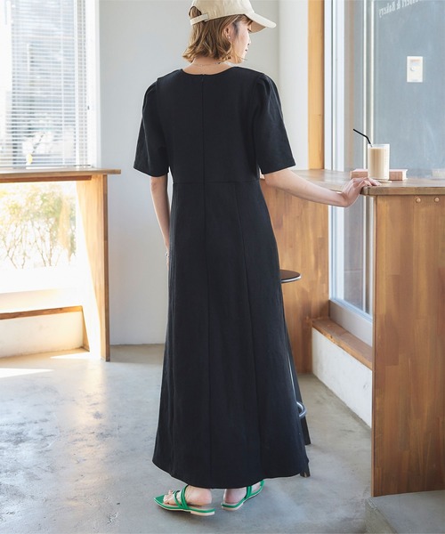 「titivate」 半袖ワンピース S オリーブ レディース_画像5