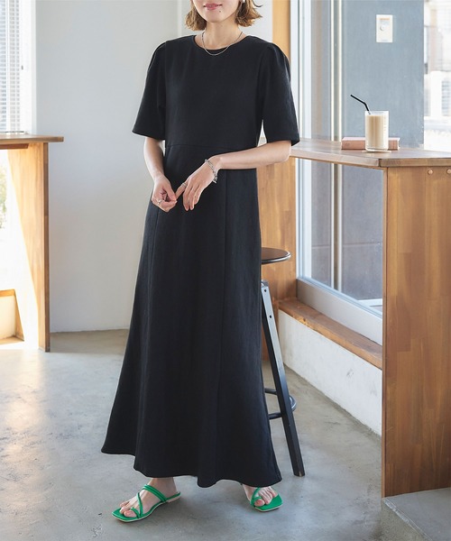 「titivate」 半袖ワンピース S オリーブ レディース_画像7