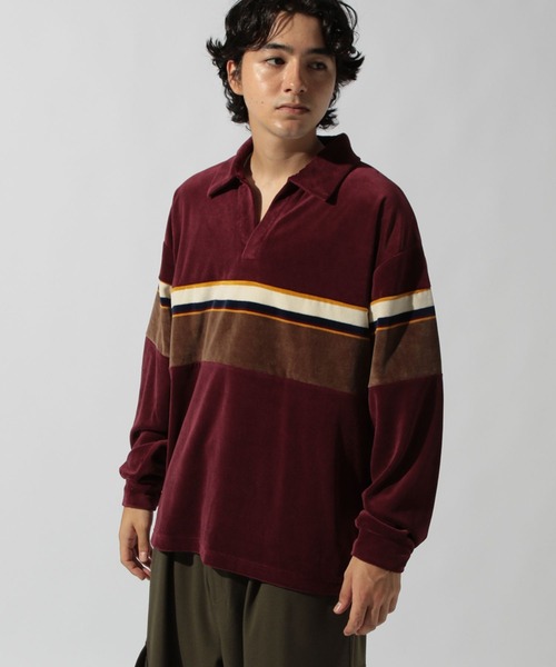 DAIRIKU 19aw ベロアポロシャツ Jieda - dairiku 19aw BIGGIE ベロアシャツ パープル M 成田凌着用の